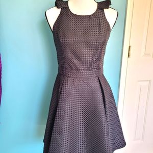 BCBG sleeveless dress A-line black texture  Generation collection